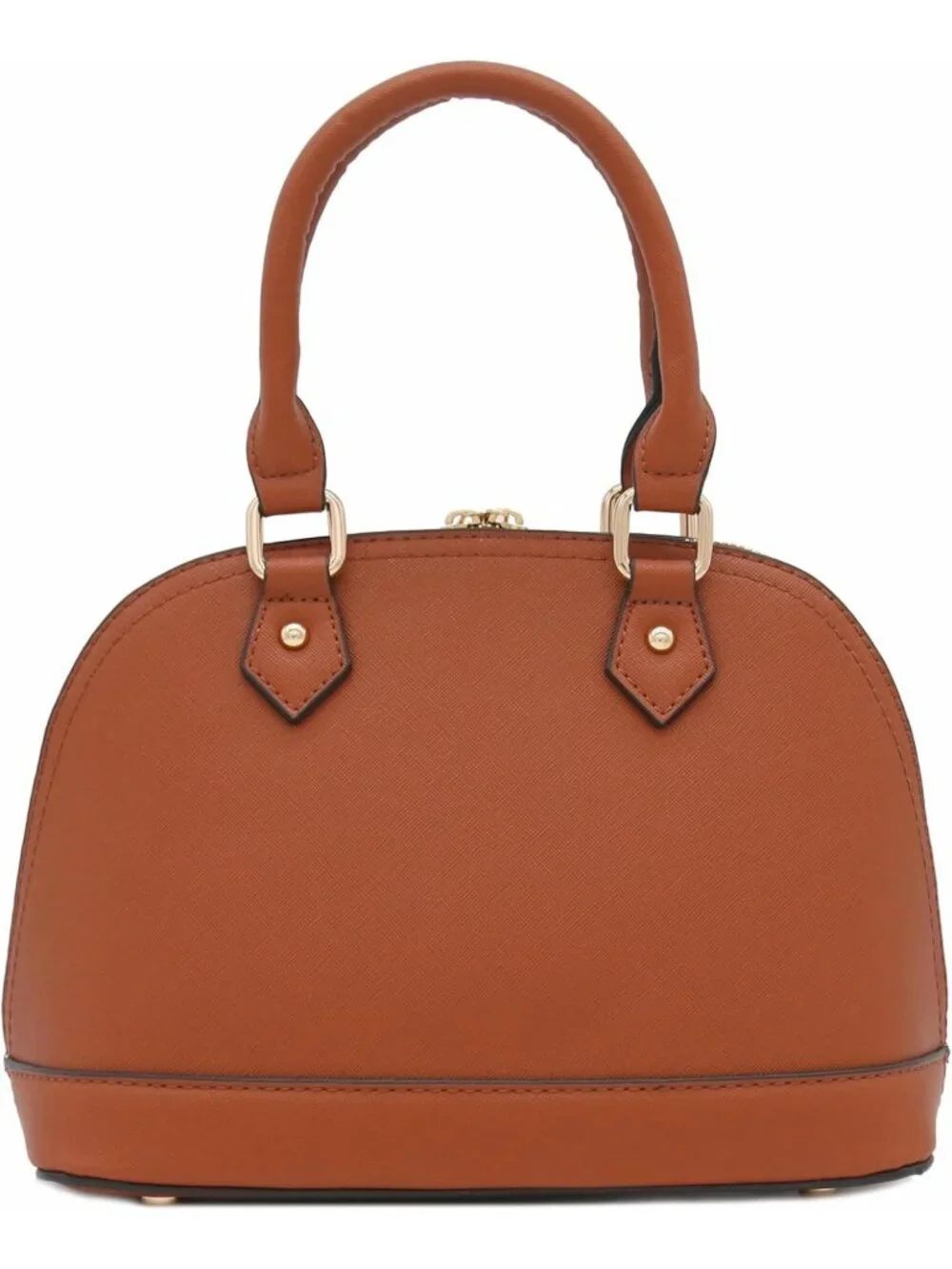 Chic Zip-Around Saffiano Dome Satchel Bag | Stylish & Versatile Handbag